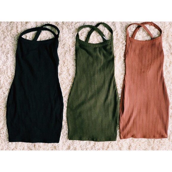 LoveLA Lexi Cross Strap Mini Dress Size L NWT - Picture 9 of 12